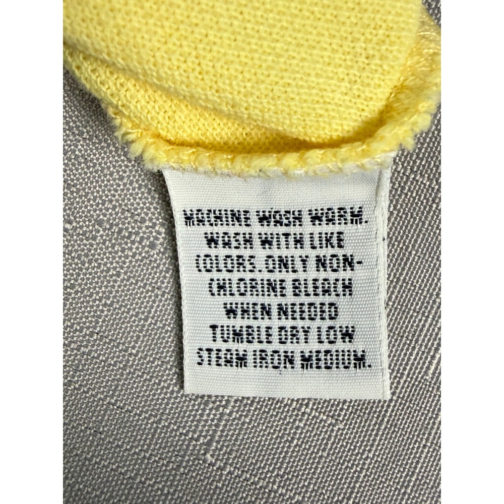 Polo Ralph Lauren Mens XL Yellow Short Sleeve Pique Cotton Polo Shirt Blue Pony - Picture 8 of 9